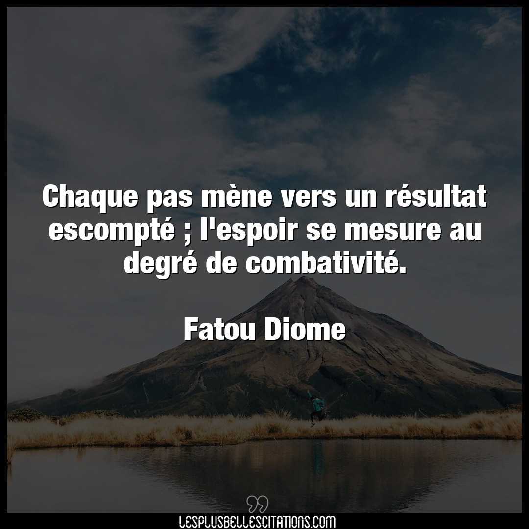 Citation Fatou Diome Chaque Chaque Pas Mene Vers Un Resultat Escompte