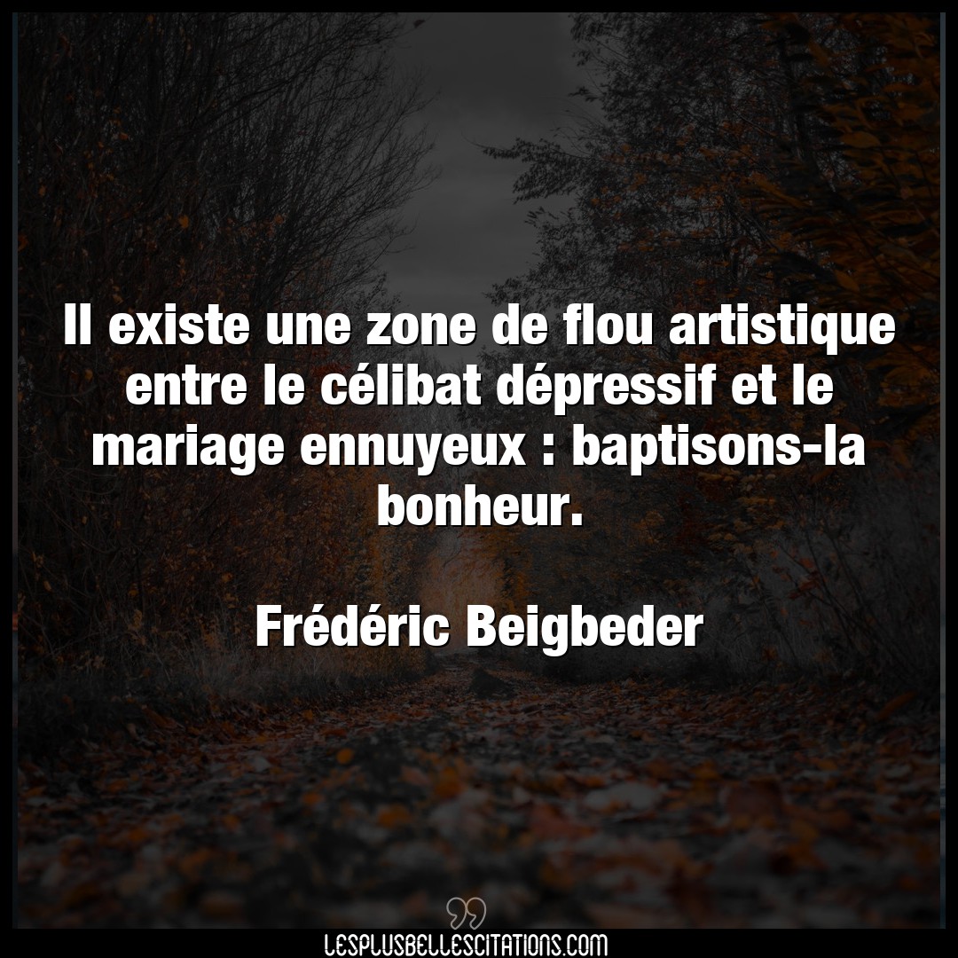 Citation Frederic Beigbeder Bonheur Il Existe Une Zone De Flou Artistique Entre L