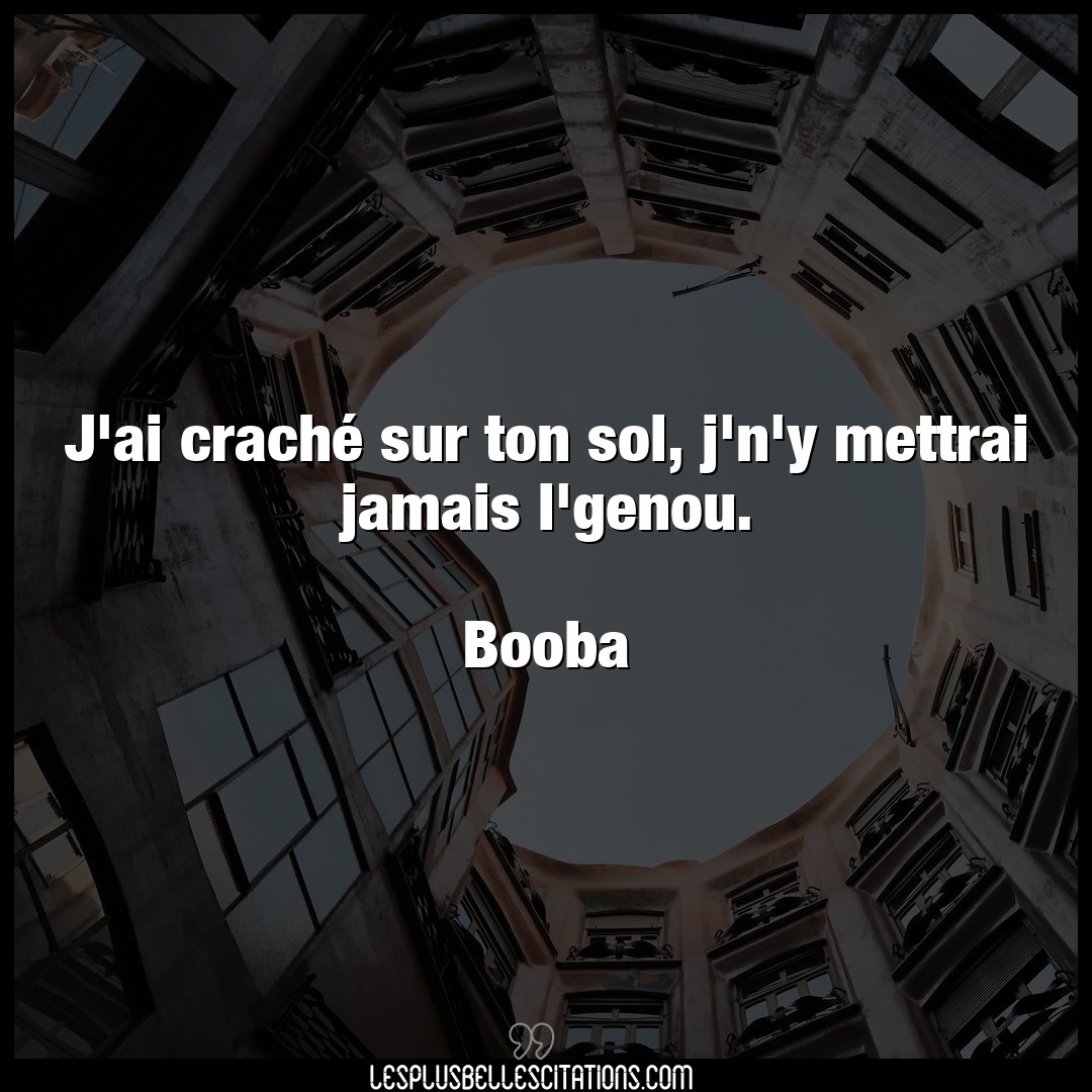 Citation Booba Jamais J Ai Crache Sur Ton Sol J N Y Mettrai Jamai