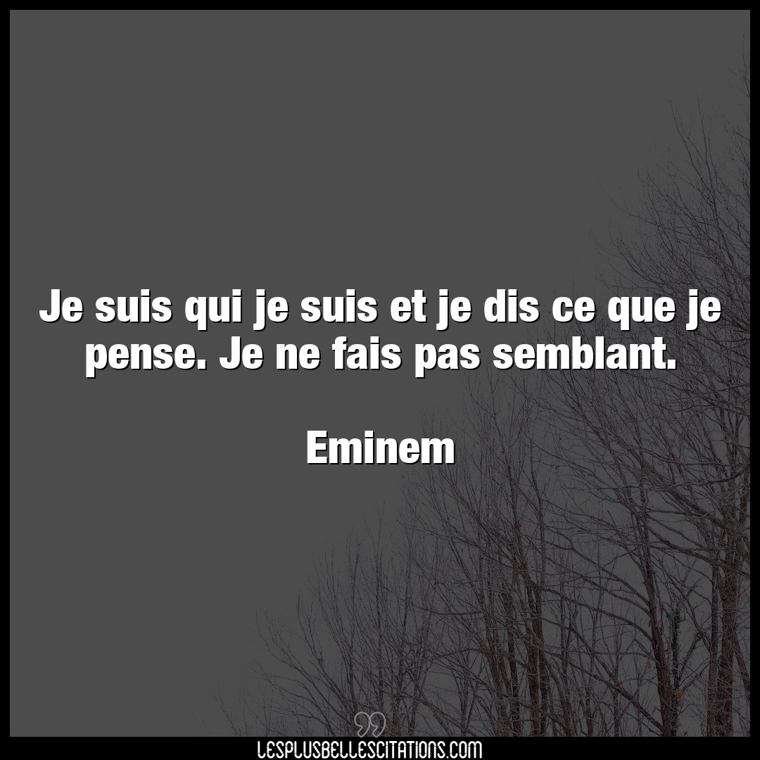 Citation Eminem Citations Je Suis Qui Je Suis Et Je Dis Ce Que Je Pense