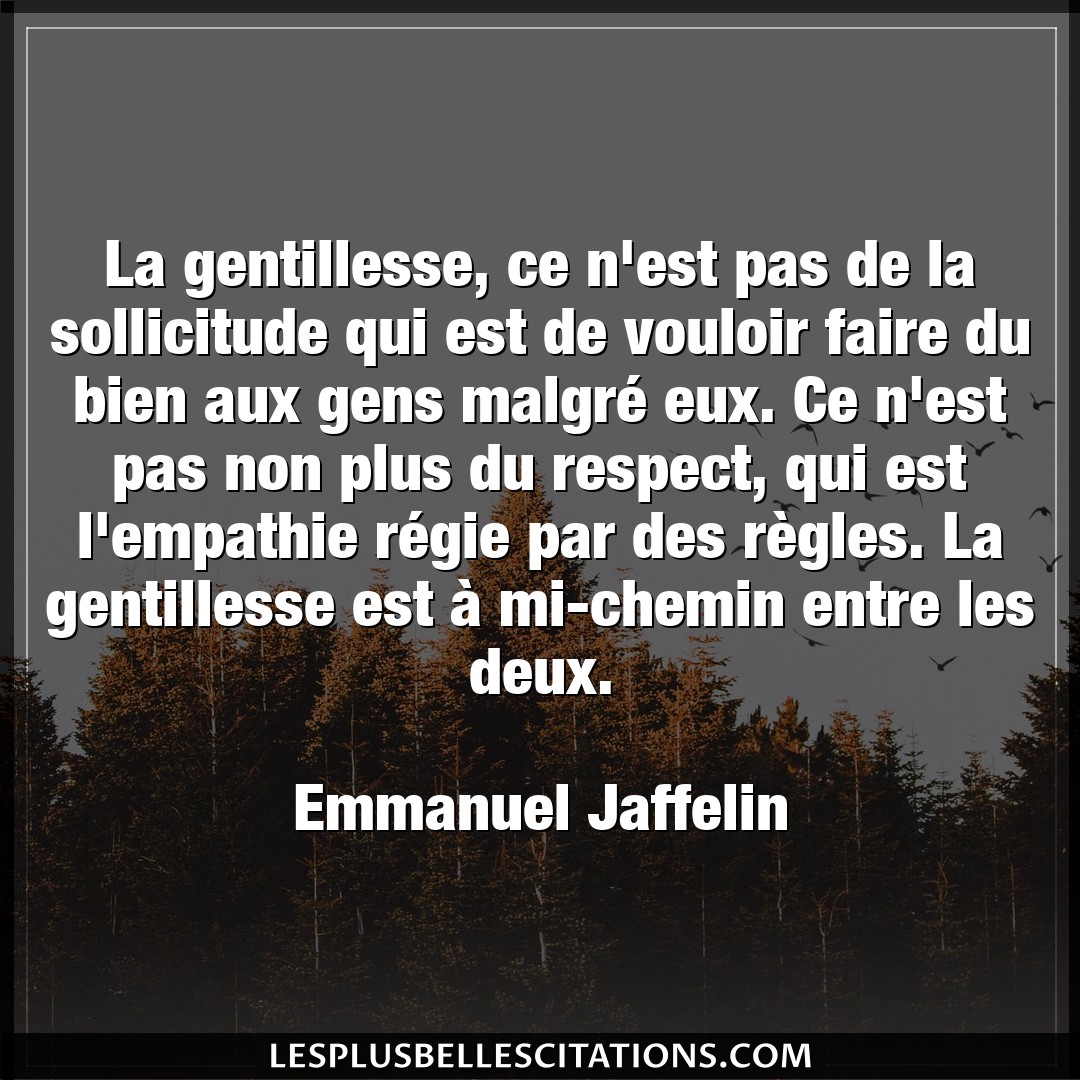 Citation Emmanuel Jaffelin Bien La Gentillesse Ce N Est Pas De La Sollicitud