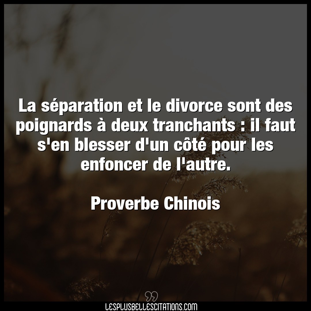 Citation Proverbe Chinois Autre La Separation Et Le Divorce S