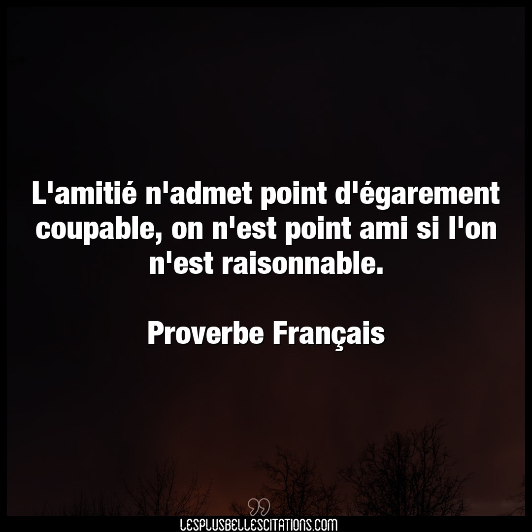 Citation Proverbe Francais Ami L Amitie N Admet Point D Ega