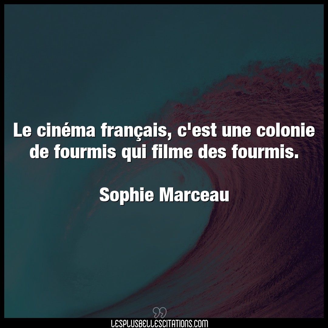 Le cinéma français, c’est une colonie de fo
