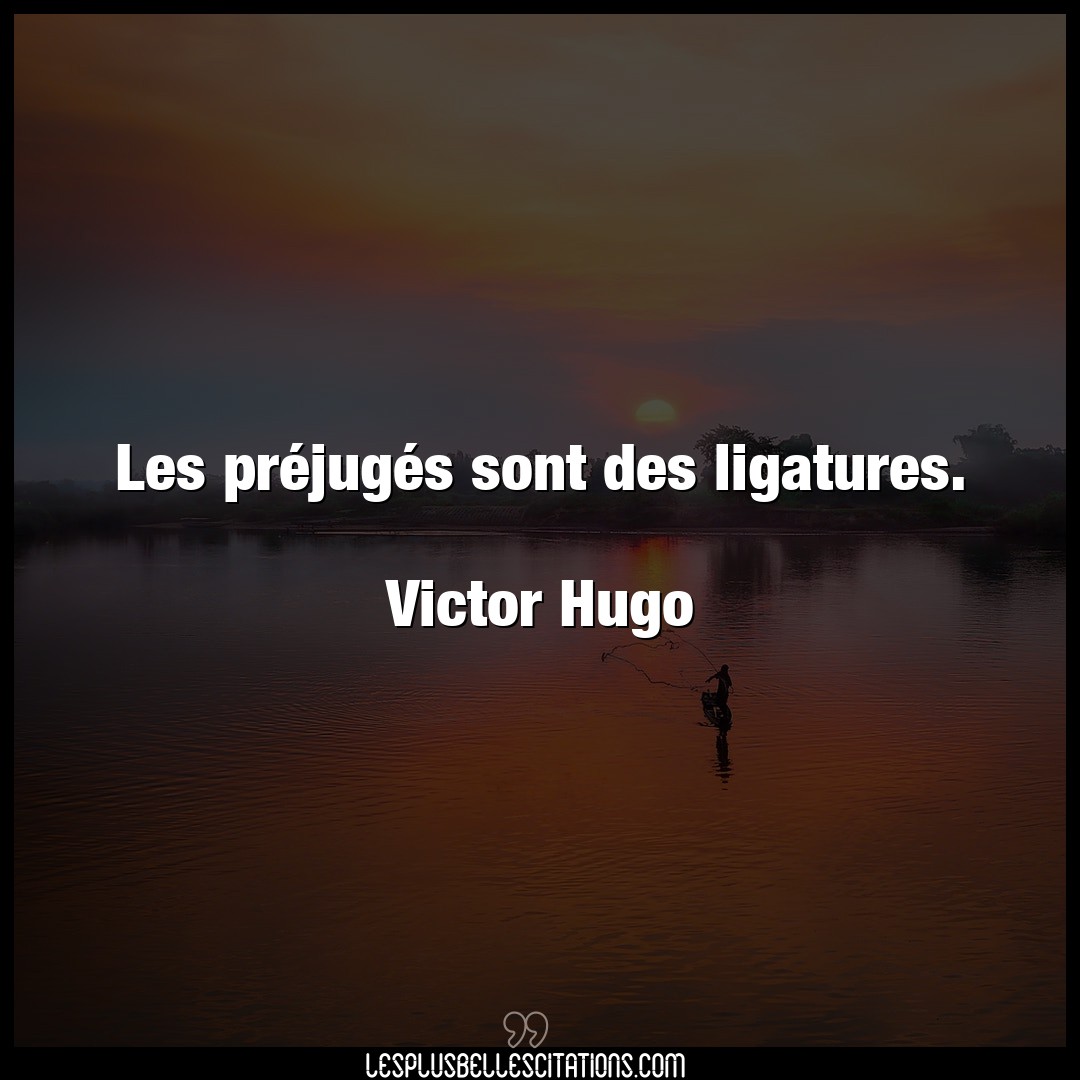 Citation Victor Hugo Prejuge Les Prejuges Sont Des Ligatures Victor