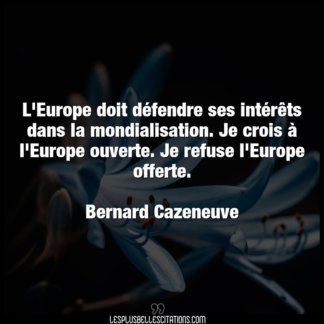 L’Europe doit défendre ses intérêts dans l