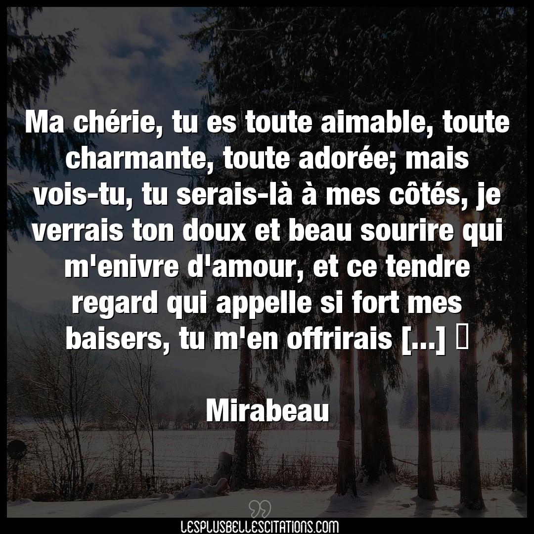 Citation Mirabeau Aimable Ma Cherie Tu Es Toute Aimable Toute Charma