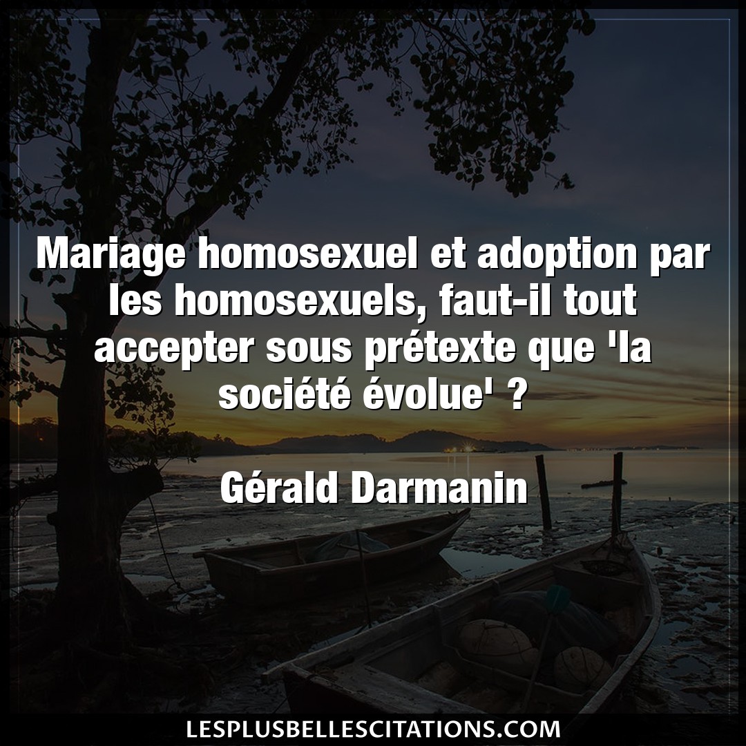 Mariage homosexuel et adoption par les homose