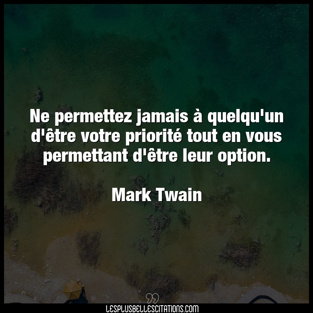 Citation Mark Twain Jamais Ne Permettez Jamais A Quelqu Un D Etre Votr