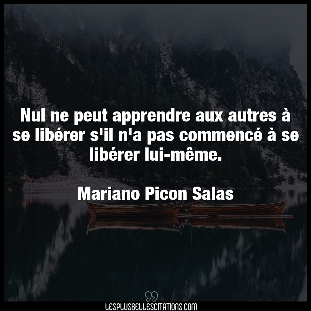 Citation Mariano Picon Salas Apprendre Nul Ne Peut Apprendre Aux Autres A Se Liber