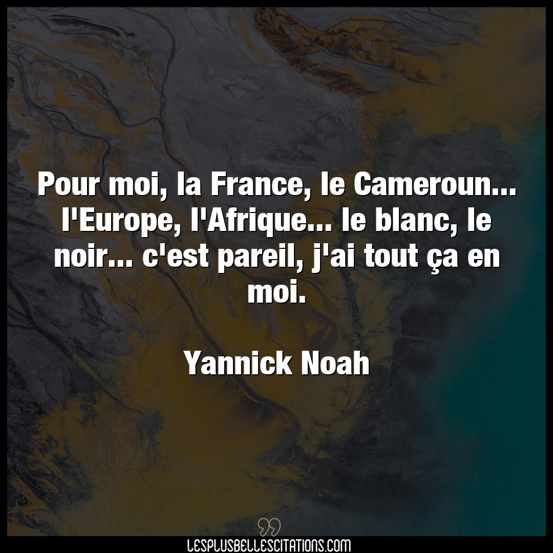 Pour moi, la France, le Cameroun… l’Europe,