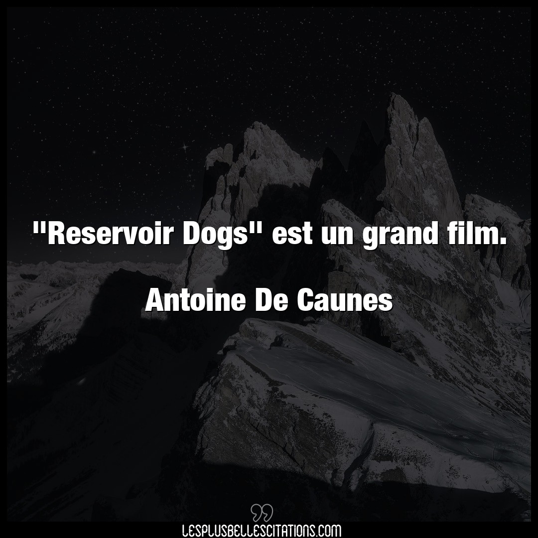 “Reservoir Dogs” est un grand film.

Antoin