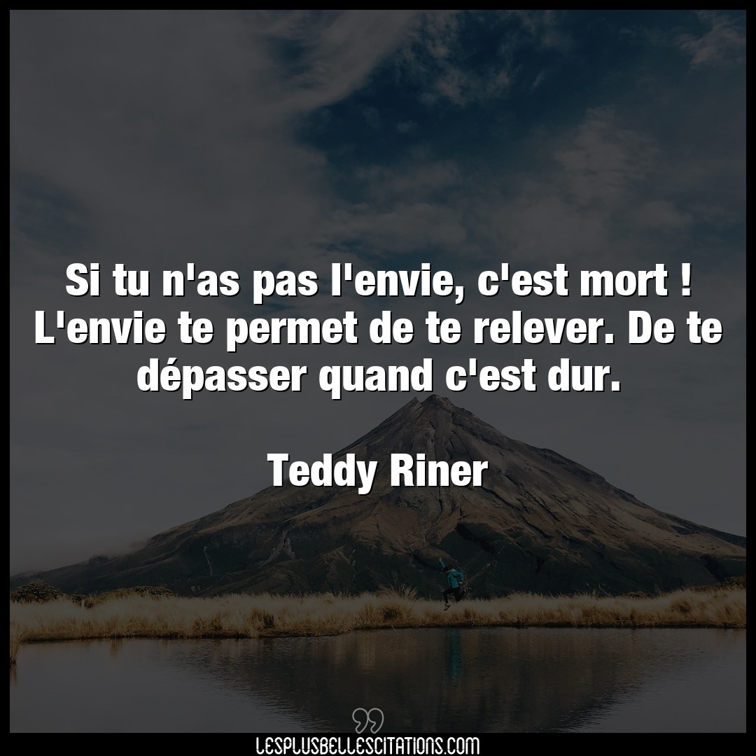 Citation Teddy Riner Envie Si Tu N As Pas L Envie C Est Mort L Envie