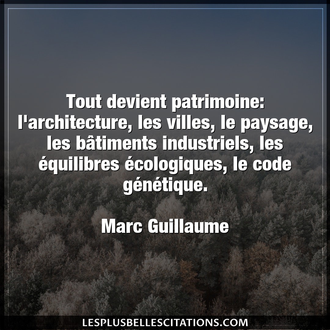 Citation Marc Guillaume Architecture Tout Devient Patrimoine L Architecture Les