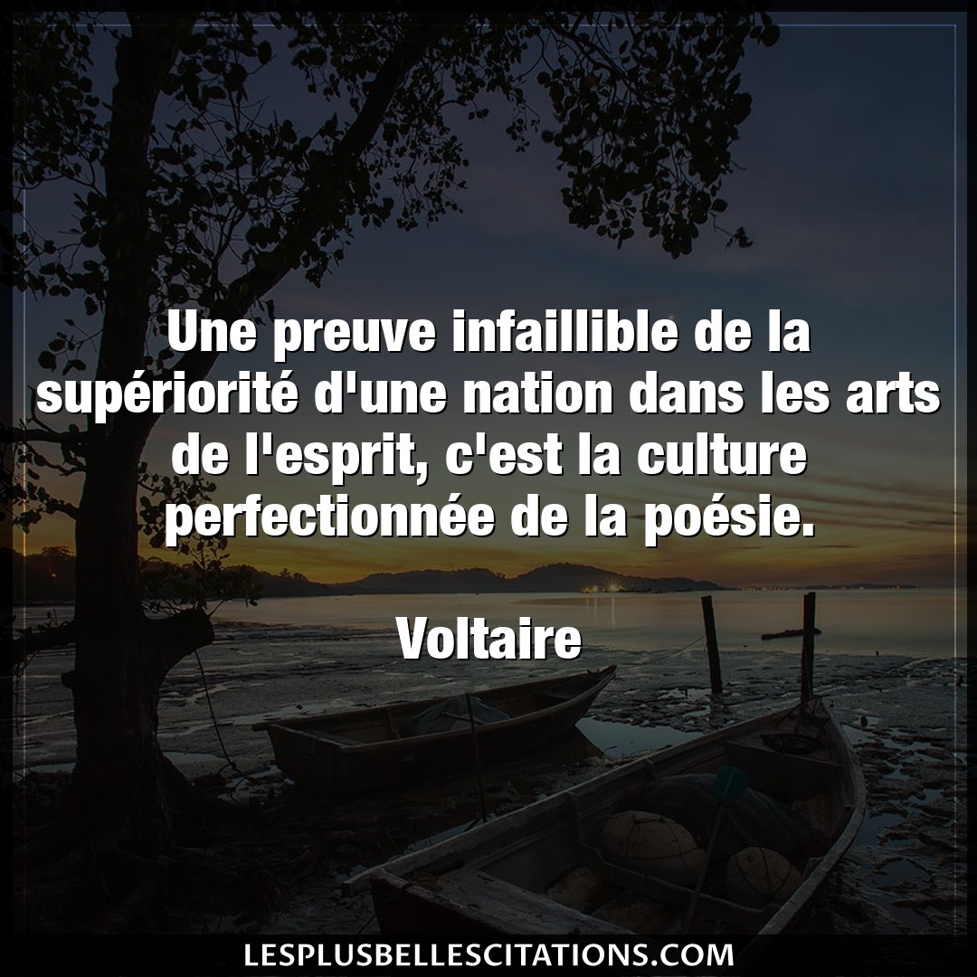 Citation Voltaire Culture Une Preuve Infaillible De La Superiorite D